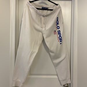 Polo Sport White Jogger Pants Sweatpants XL